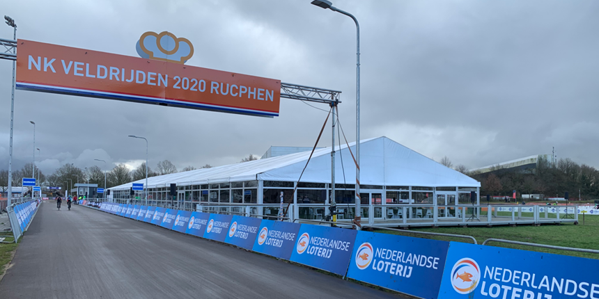 Aluhal voor sportevenement NK Veldrijden 2020 Rucphen