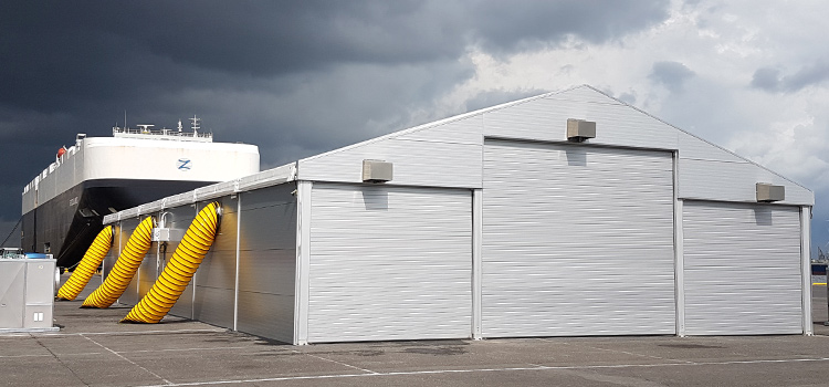 Semi-permantent warehouse structures by Kontent Structures